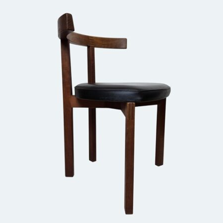 Danish mid‑century teak side chair by Peter Hvidt for France & Son, c.1965, showing sculptural frame and exposed finger joints