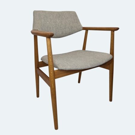 Sven Åge Eriksen GM11 teak armchair, restored and hand‑oiled, showing sculptural Danish Modern frame